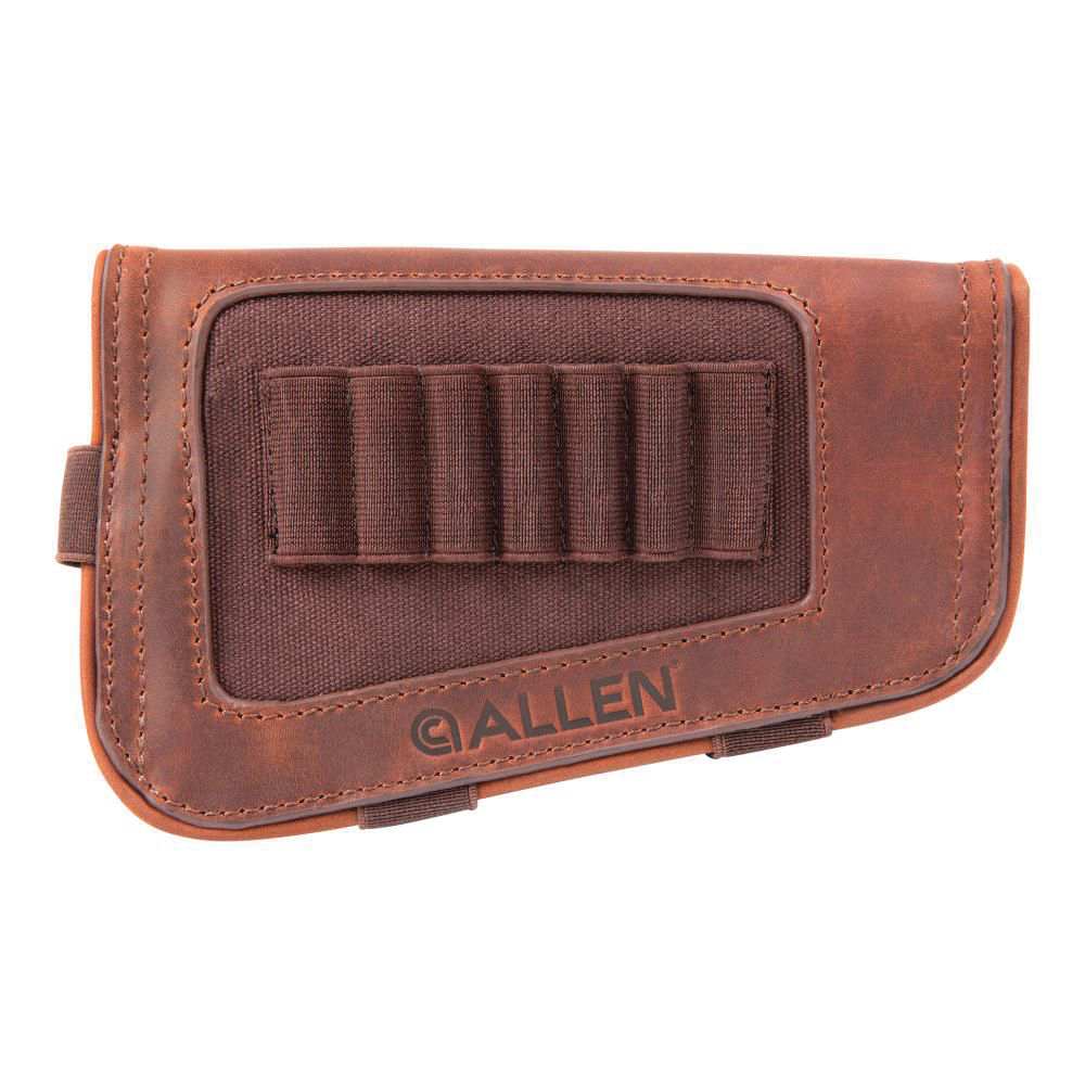 Allen Leather New Castle Buttstock Cartridge Carrier, Brown - 8517 - Allen