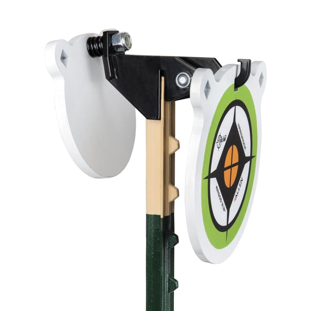 EZ Aim Fence Topper Gong Hook and Recoil Spring Target, Black/Brown - 15634 - Ez Aim