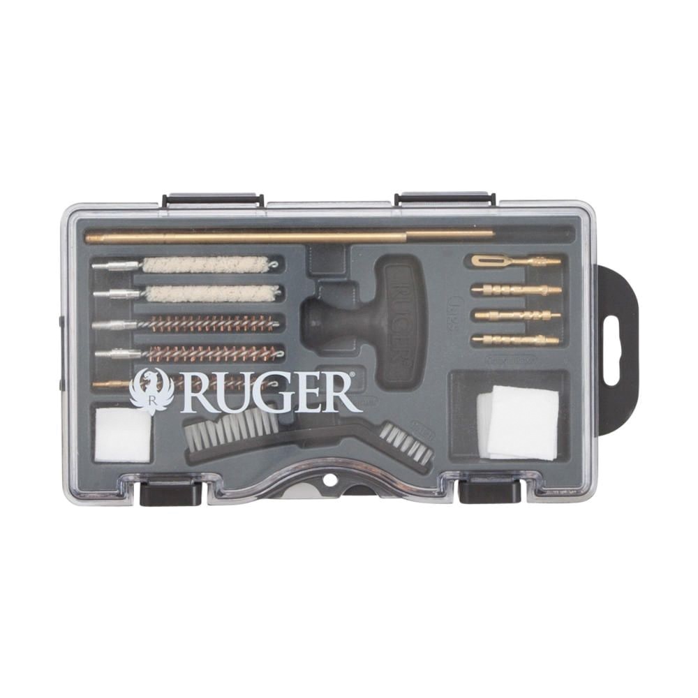 Ruger Rifle and Handgun Cleaning Kit with Case, Black - Complete Firearm Maintenance Kit - 27822 - Ruger