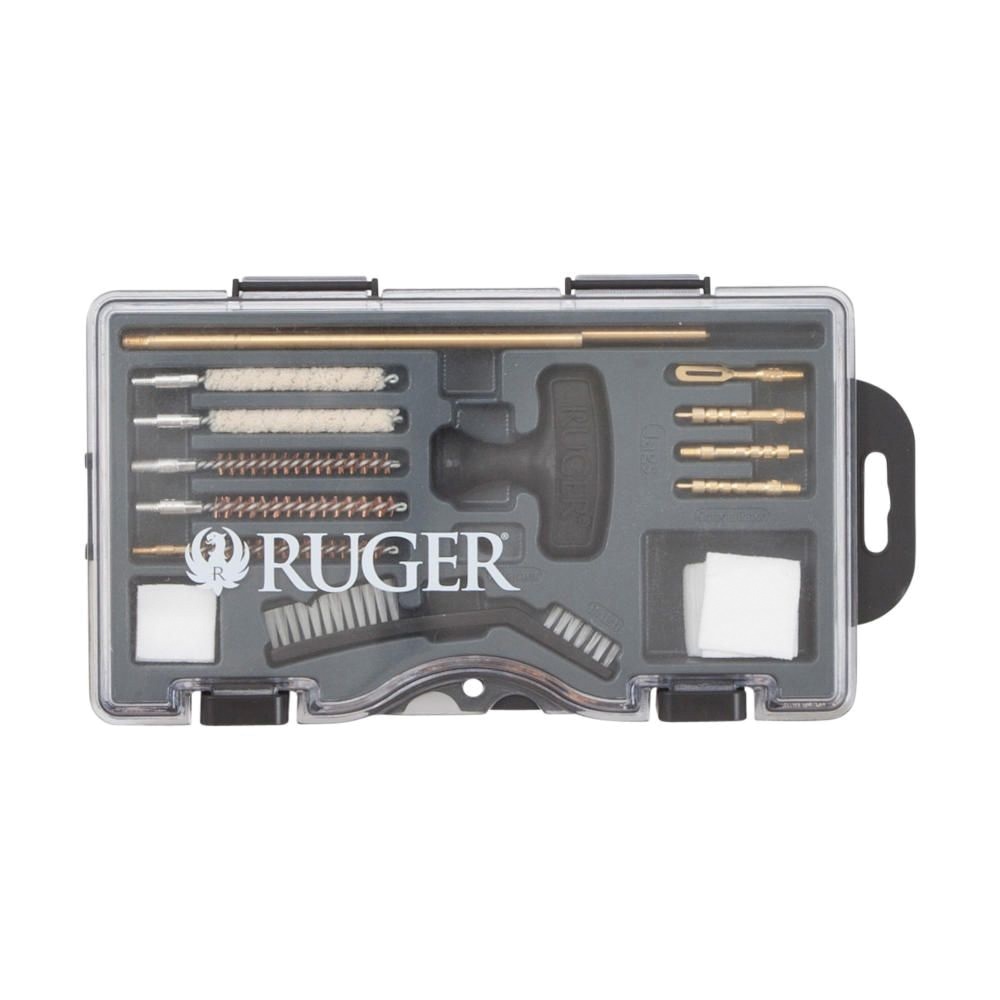 Ruger Rifle and Handgun Cleaning Kit with Case, Black - Complete Firearm Maintenance Kit - 27822