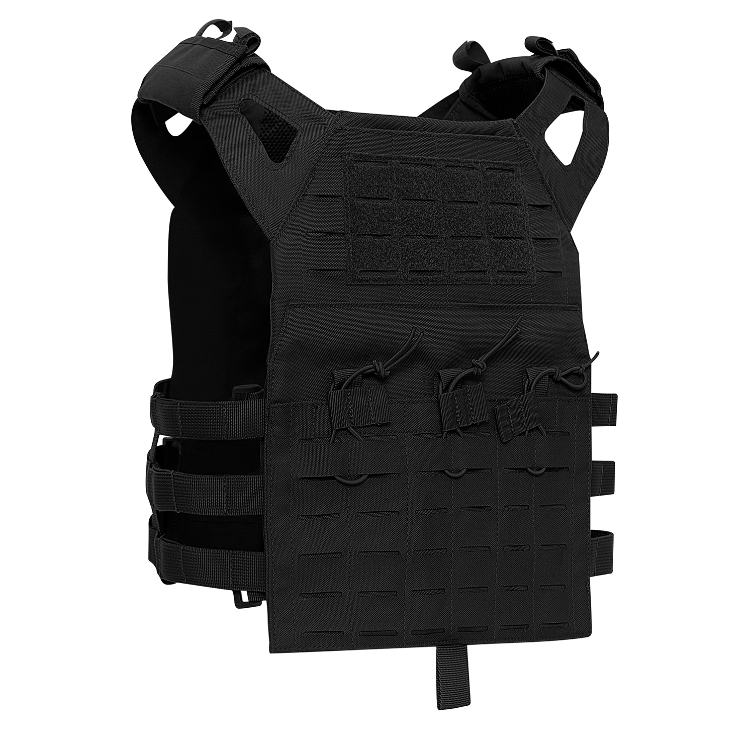 Rothco Rothco Laser Cut Molle Lightweight Armor Carrier Vest - Black, Regular