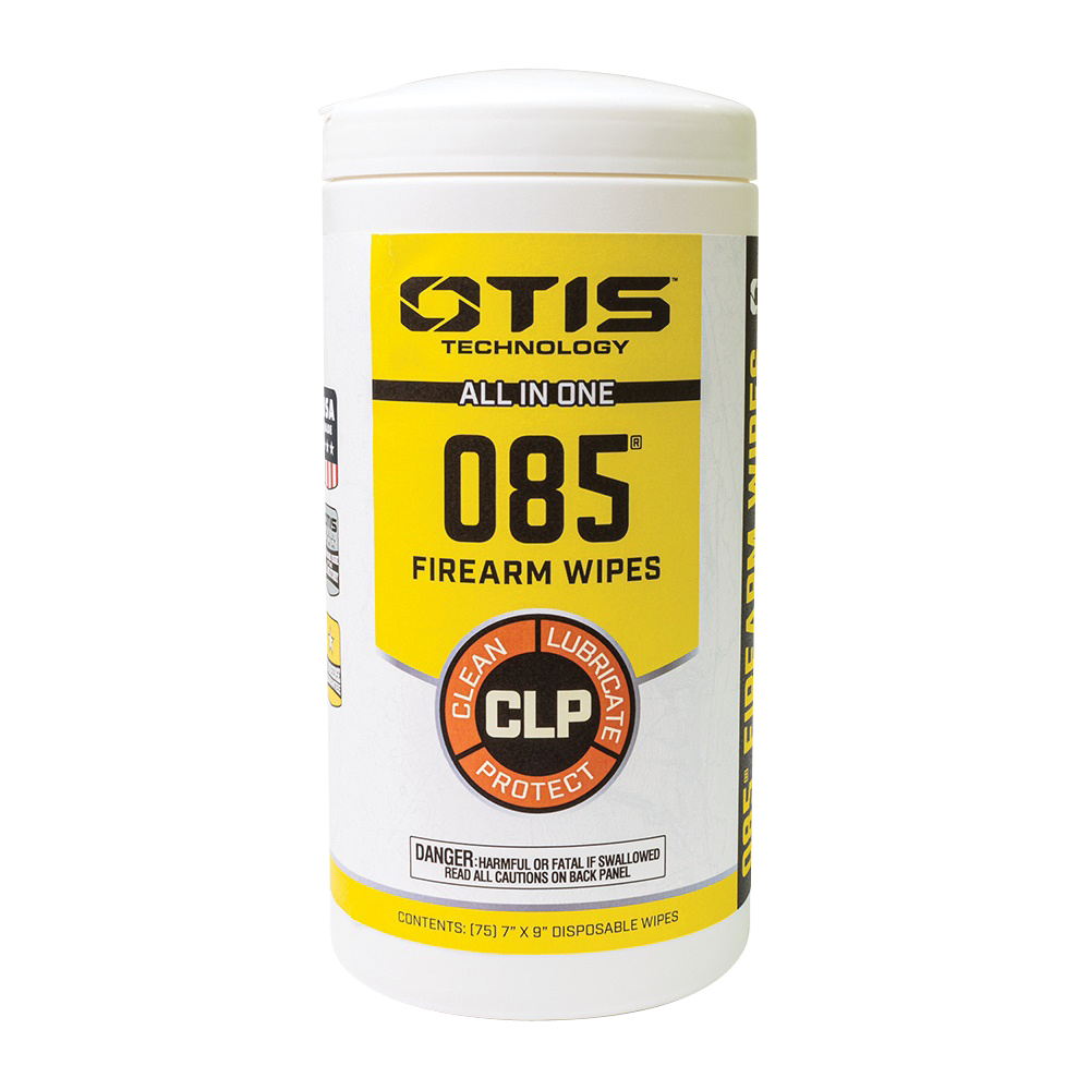 Otis O85 CLP Wipes 75 Count Canister - Firearm CLP Cleaning Wipes - IP75C085 - Otis