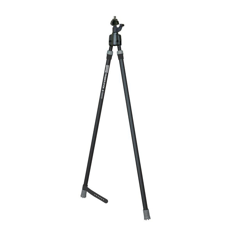 Primos Trigger Stick Gun Mounted Bipod Tall for Bolt Action Rifles, Black - 65830 - Primos