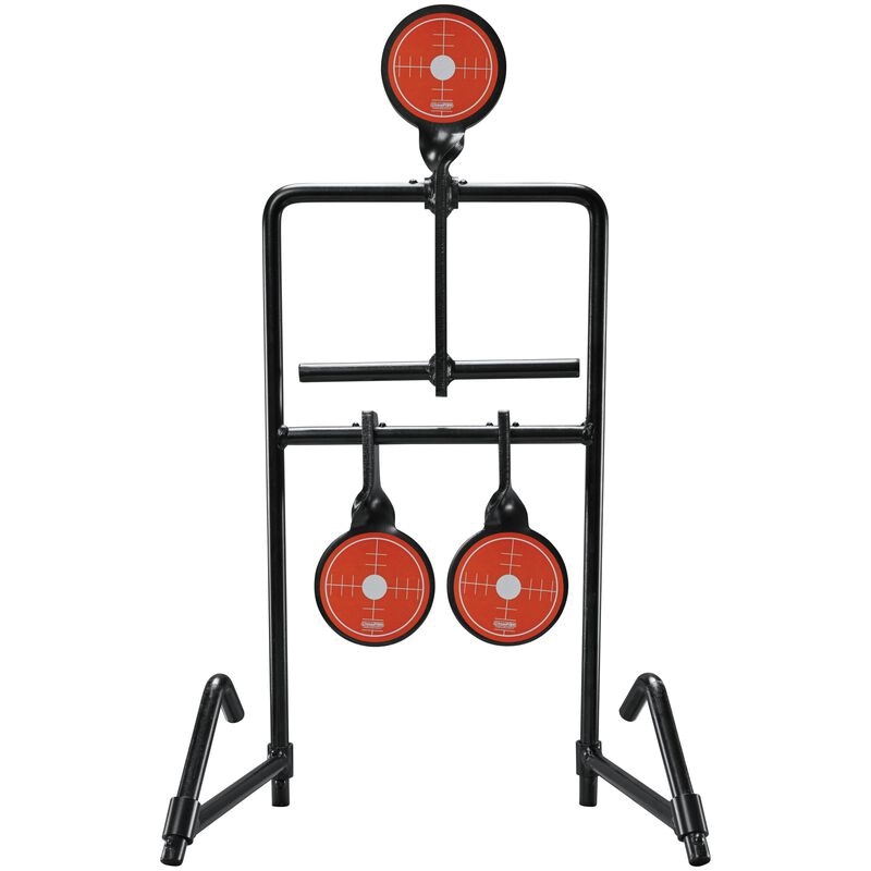 Champion Targets Auto Reset Triple Gong Target, Black/Orange - 40870