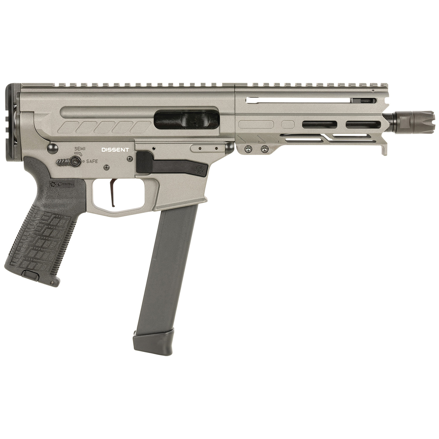 CMMG Dissent MKGs 9mm 6.50" 33rds, Tungsten Gray Cerakote - 99A68A2TNG - Cmmg