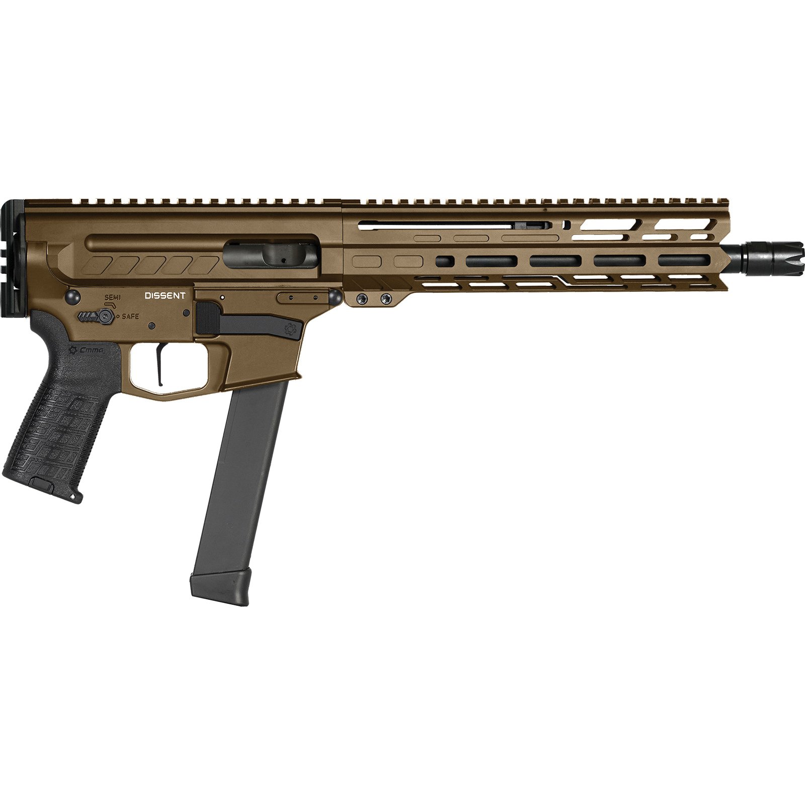 CMMG Dissent MKGs 9mm 10.50" 33rds, Midnight Bronze Cerakote - 99A806DMB - Cmmg