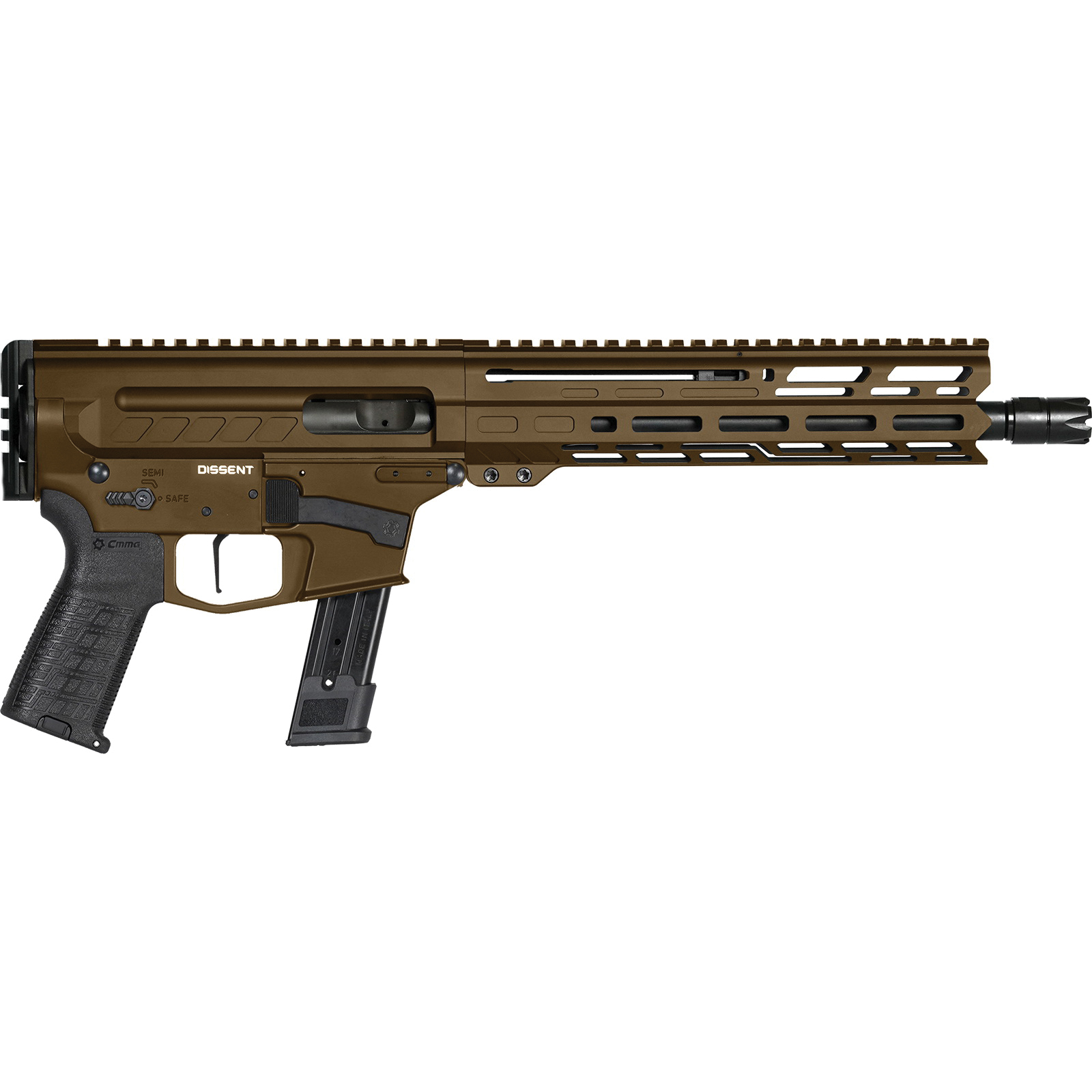 CMMG Dissent MK17 9mm 10.50" 33rds, Midnight Bronze Cerakote - 92A80C4MB - Cmmg