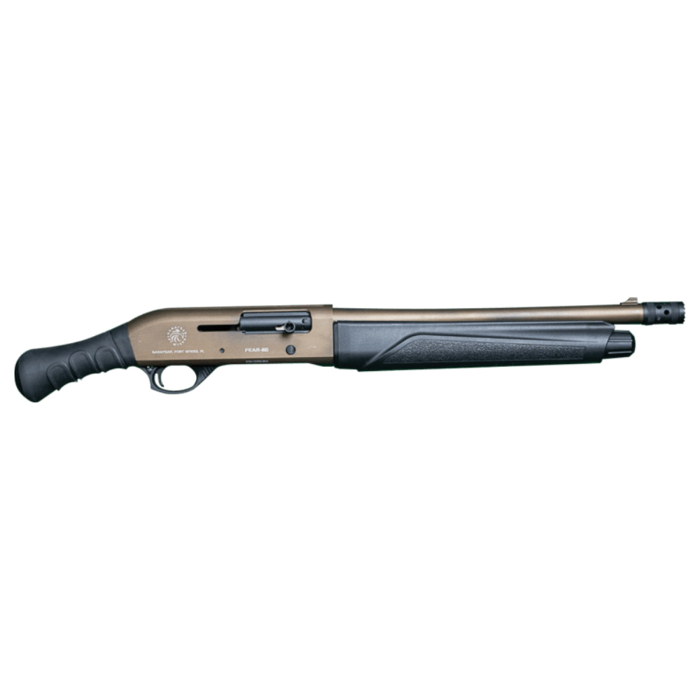 Garaysar Fear-118 12 Gauge 14.50" Semi-Auto Shotgun, Black - FEAR118BB - Garaysar