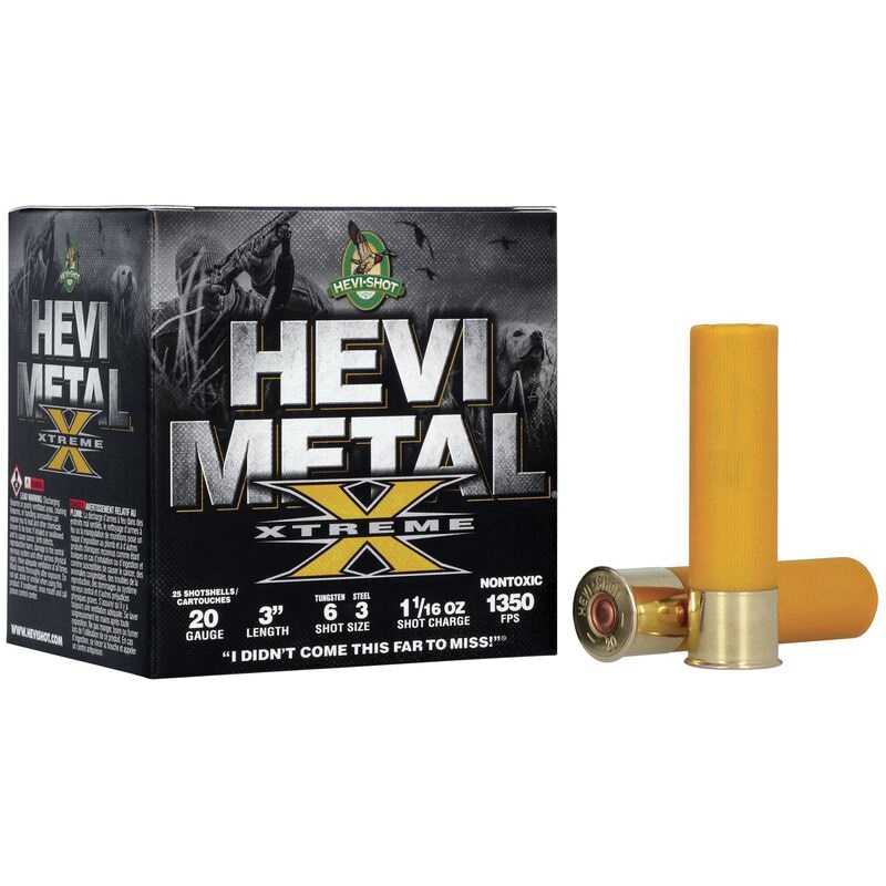 Hevishot HEVI-Metal Xtreme 20 Gauge 3" #6, 3 1.06 oz - 25rds - HS39206 - Hevi-Shot
