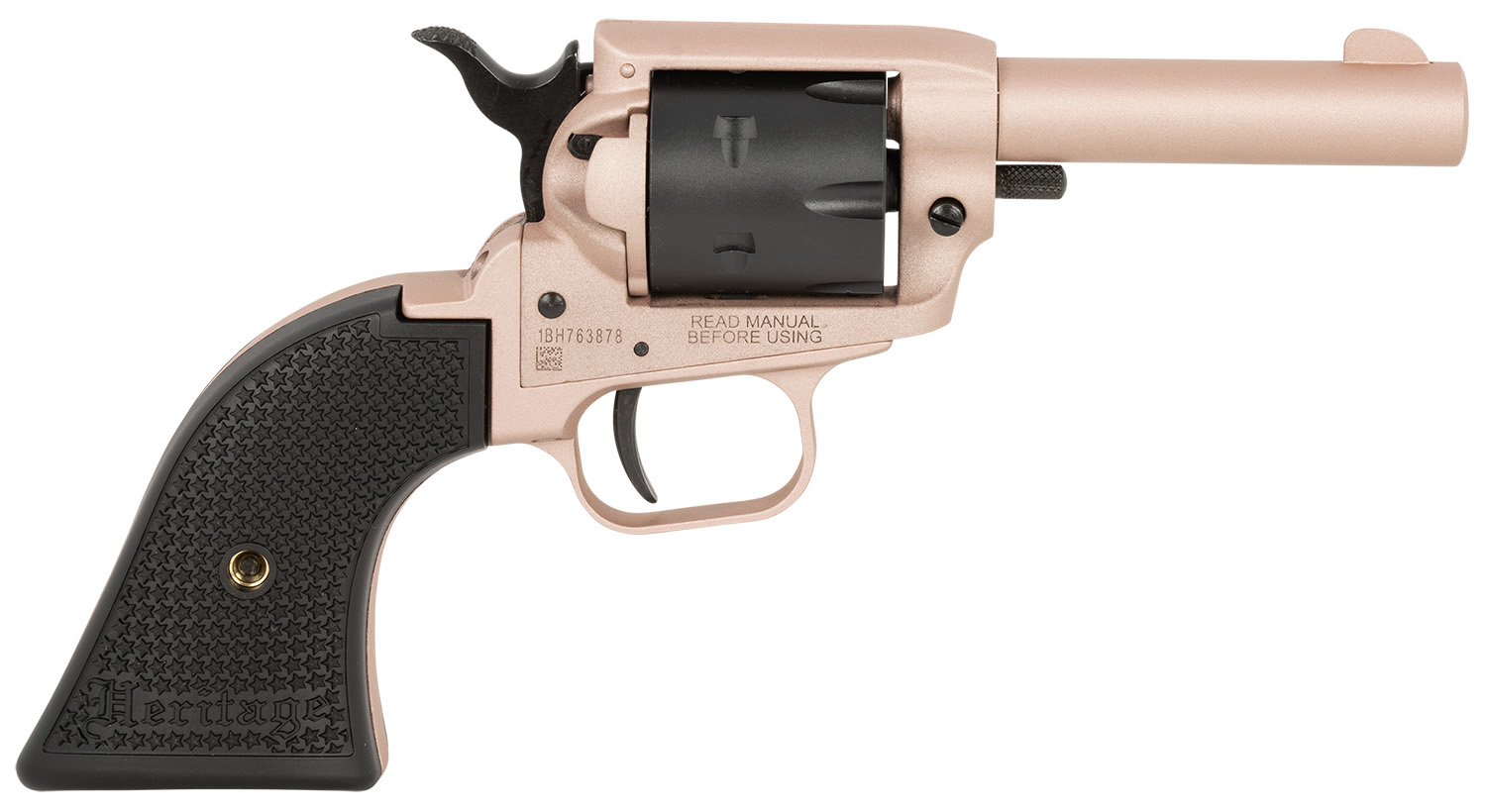 Heritage Manufacturing Barkeep .22LR Revolver 3.60" 6rds, Rose Gold/Black - BK22Q3 - Heritage