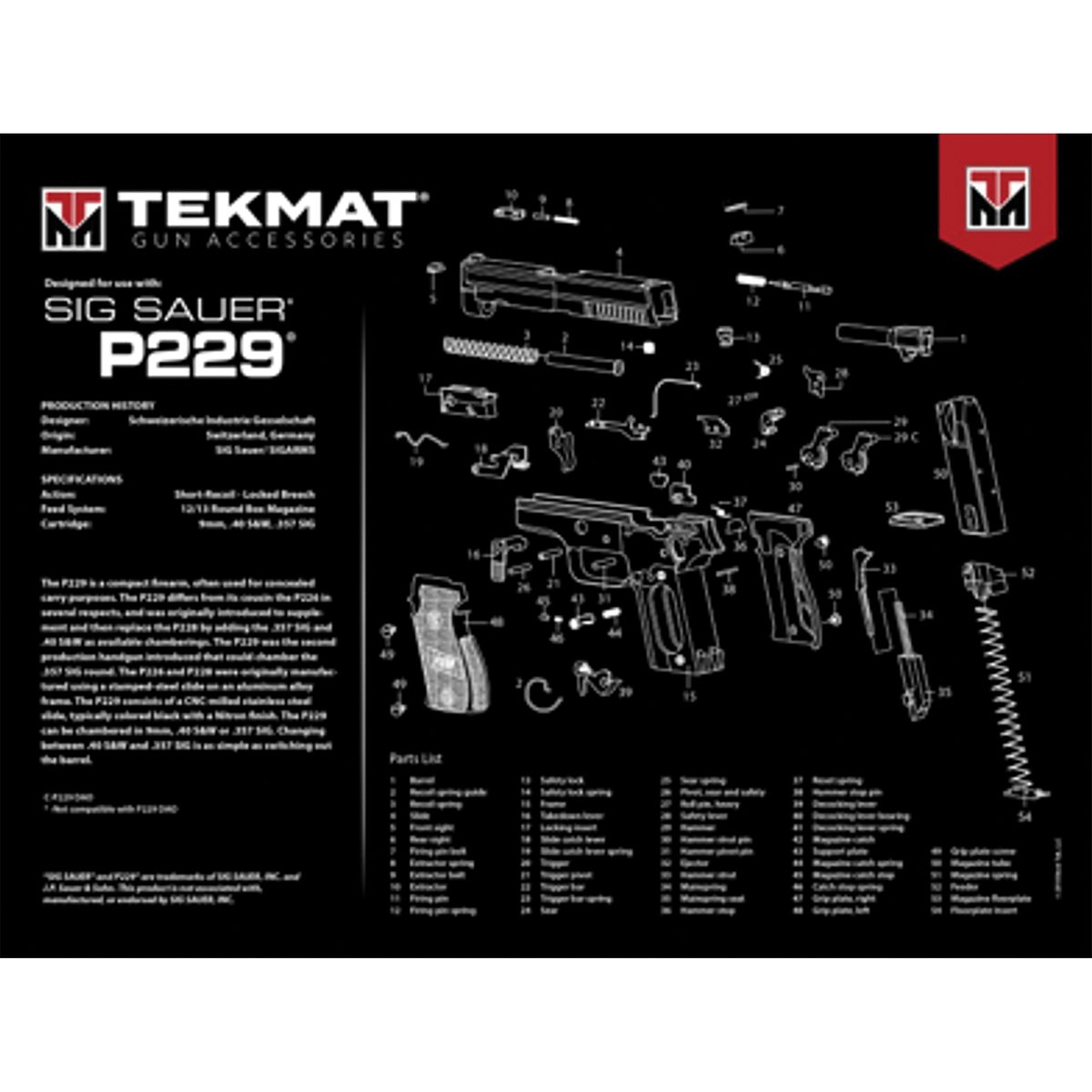 TEKMAT Ultra 20 20" x 15" x 0.25" Cleaning Mat, Black - Tekmat