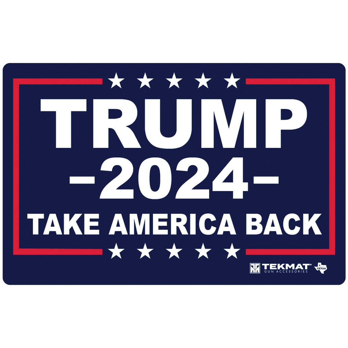 TEKMAT Trump 2024 17" x 11" x 0.13" Cleaning Mat, Red/White/Blue - Tekmat