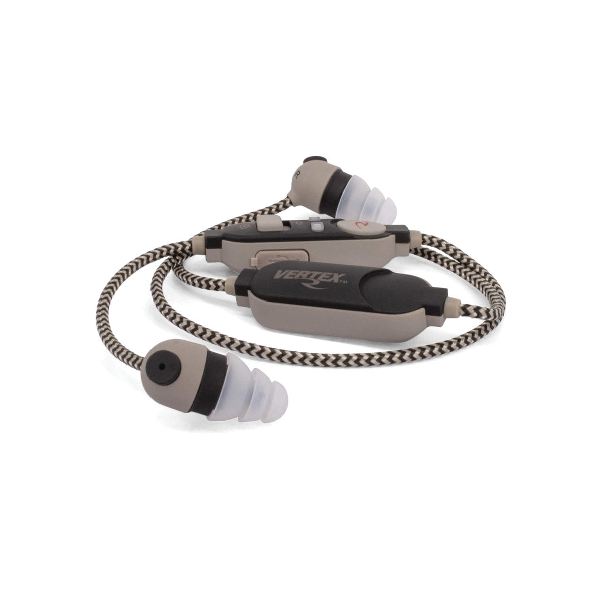 Radians Vertex 85 dB Corded Electronic In-Ear Hearing Protection, Tan/Black - Radians