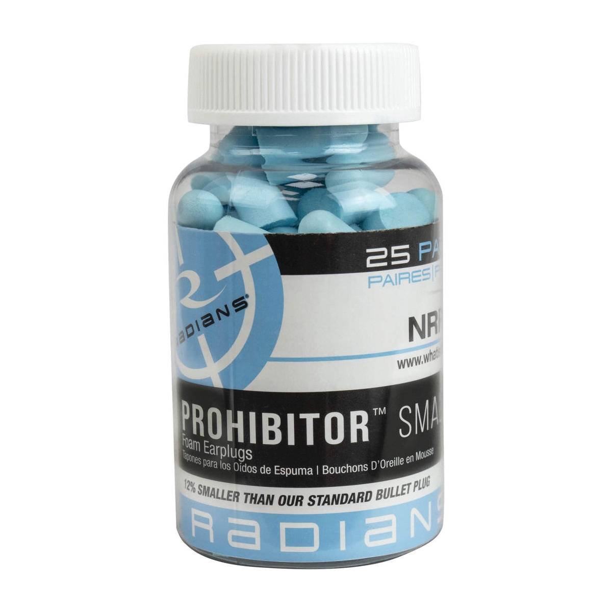 Radians Prohibitor 31 dB Disposable Foam Earplugs Small, Blue - Radians