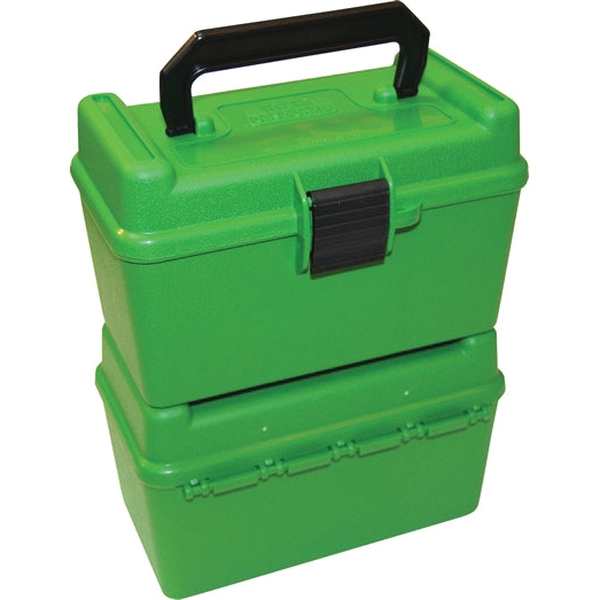 MTM Case Gard .300 WSM/.300 Remington Ultra Magnum Deluxe Ammo Box, X-Large 50rds Green - Mtm Case Gard