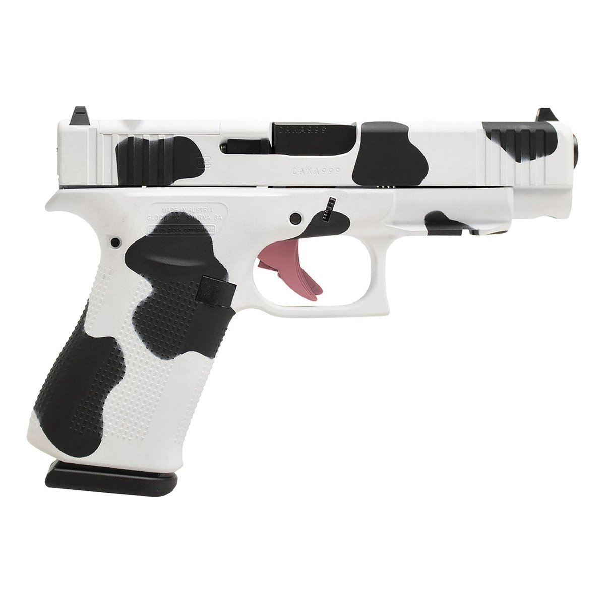 Glock G48 MOS 9mm 4.17" 10rd Pistol, Cow Print Cerakote - Glock