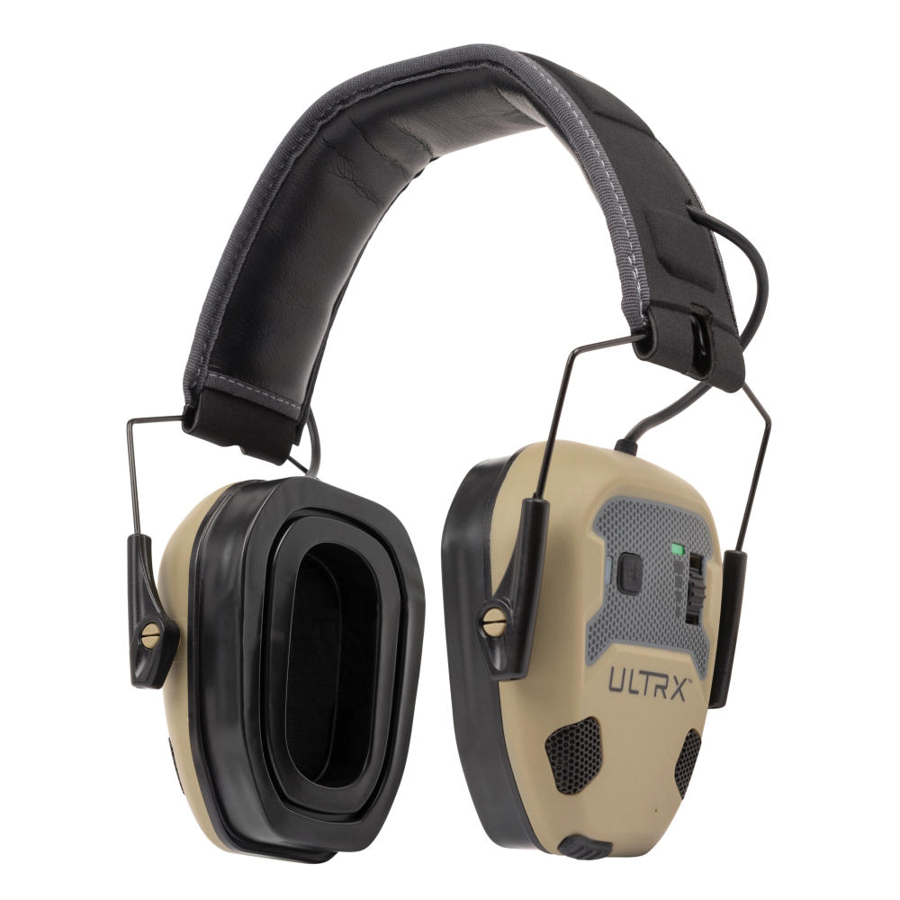 ULTRX 22 dB Bionic Fuse Bluetooth Electronic Earmuffs, Flat Dark Earth