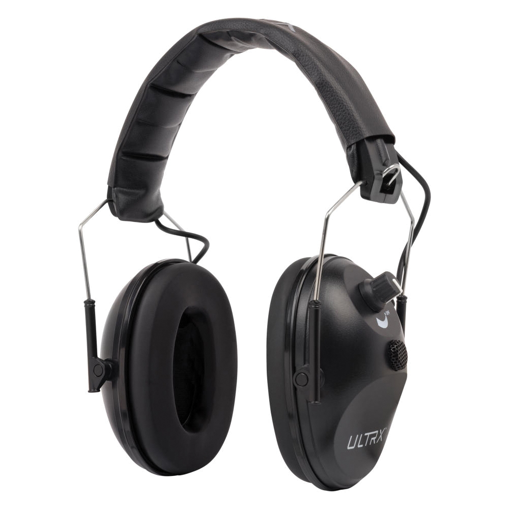 ULTRX 23 dB Electronic Earmuffs, Black - Ultrx