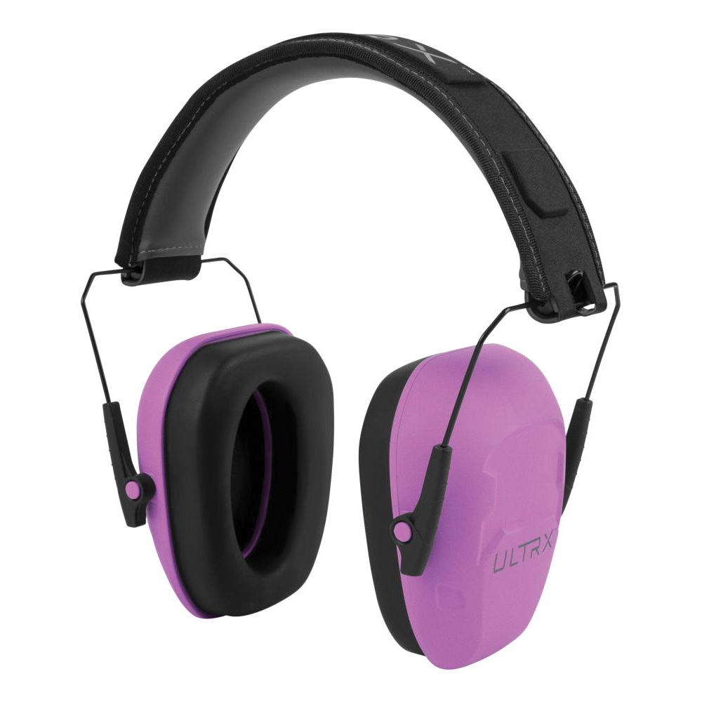 ULTRX 23 dB Shield Passive Earmuffs, Plum - Ultrx