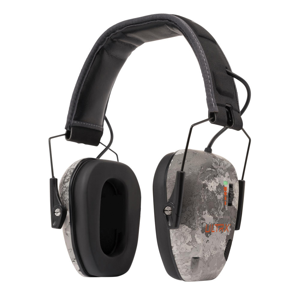 ULTRX 22 dB Bionic Electronic Earmuffs, Veil Tac Gray Camouflage - Ultrx