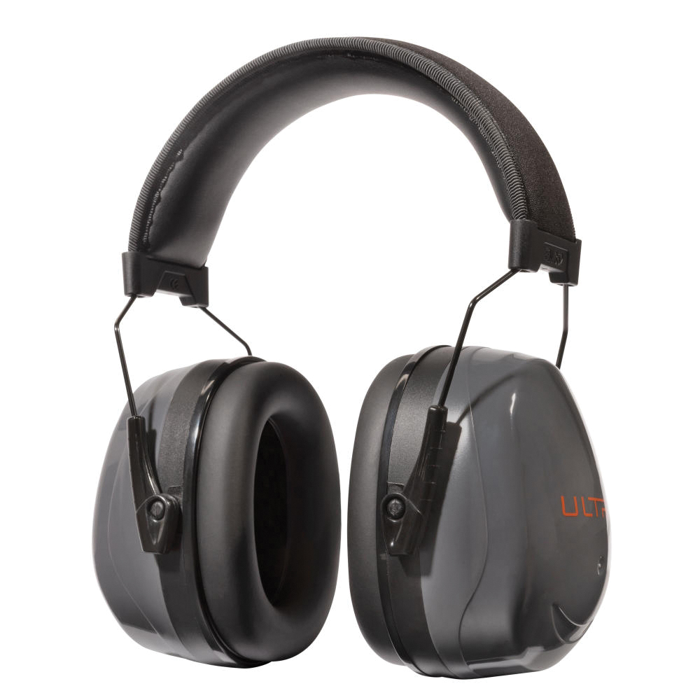 ULTRX 26 dB Heavy Sound Defender Passive Earmuffs, Gray - Ultrx