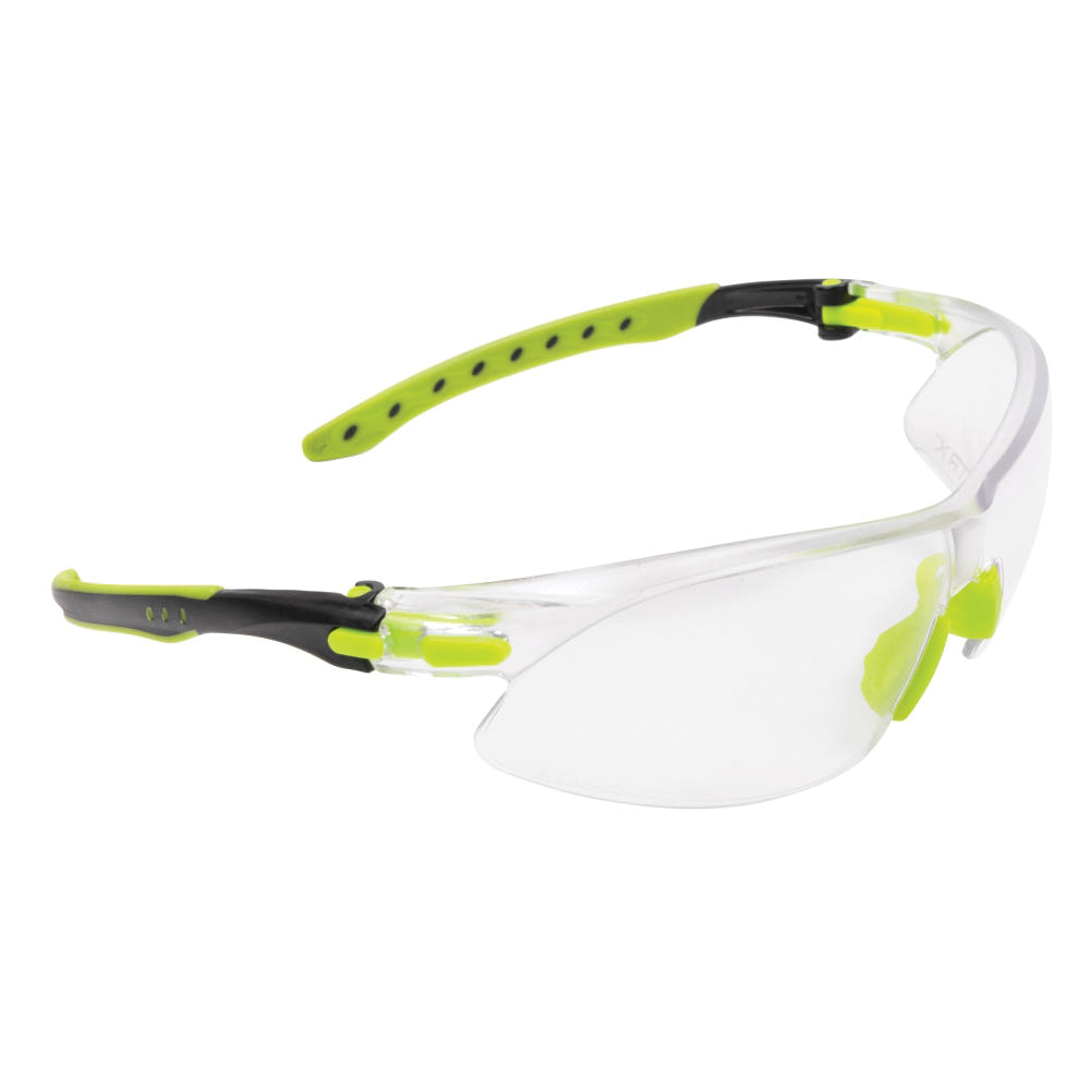 ULTRX Keen Safety Glasses, Lime Green/Clear - Ultrx