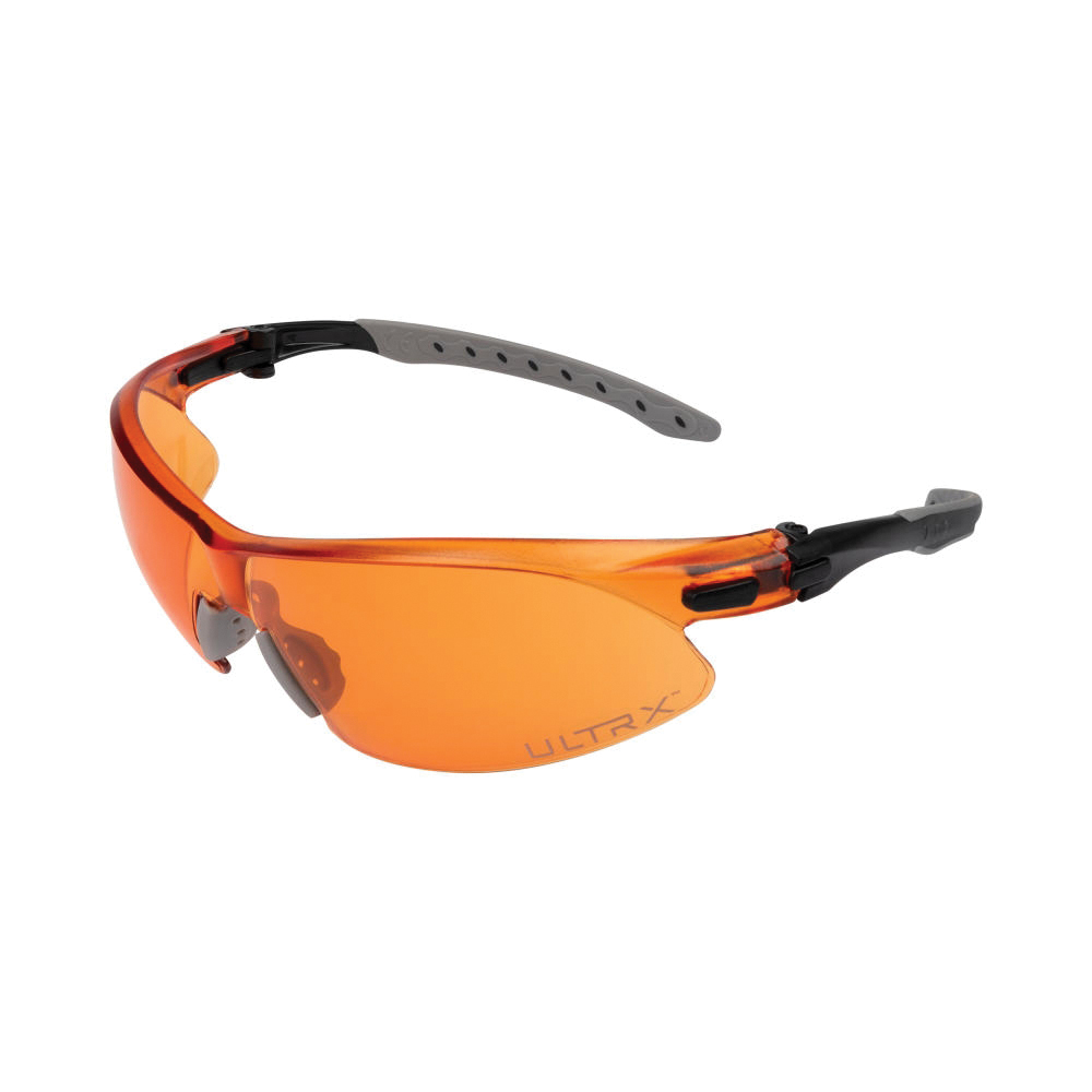 ULTRX Keen Safety Glasses, Black/Amber - Ultrx