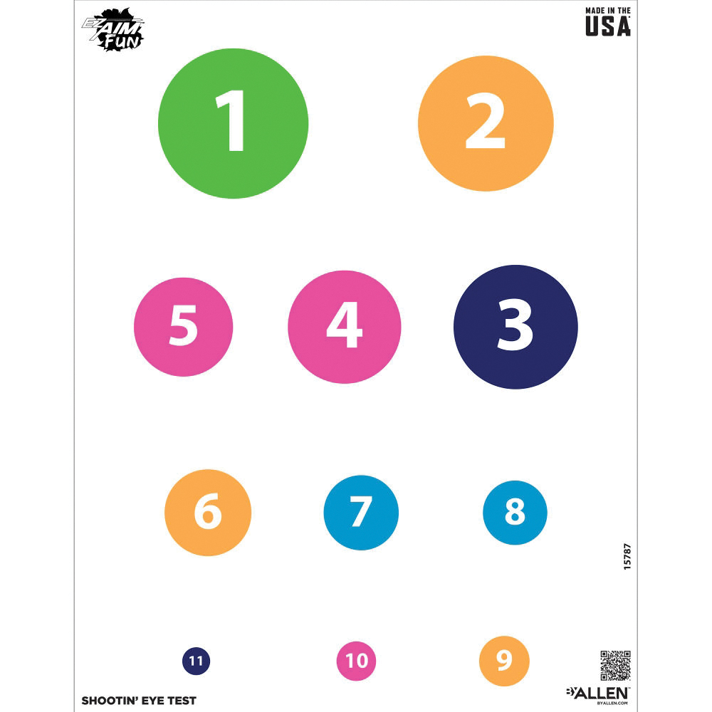 EZ Aim Fun Shooting Eye Test Shooting Target - Ez Aim
