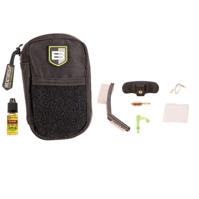 Breakthrough Clean Badge .44 Cal/.45 Cal Pull-Through Cleaning Kit w/Molle Pouch - Breakthrough Clean