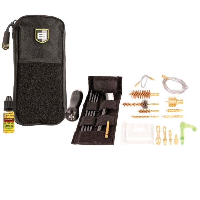 Breakthrough Clean Badge 5.56x45mm/9mm/12 Gauge Rod and Pull-Through Cleaning Kit w/Molle Pouch - Breakthrough Clean
