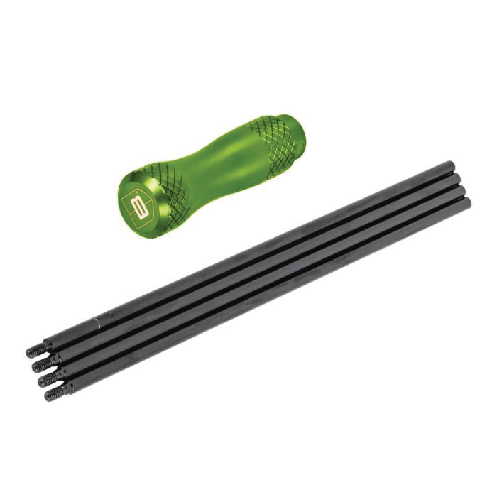 Breakthrough Clean #8-32 40" 4-Piece Cleaning Rod w/Handle, Black/Green - Breakthrough Clean