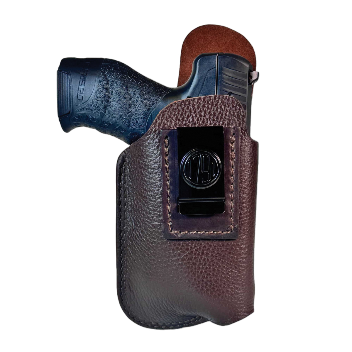 1791 Gunleather Fair Chase Glock G19/G19X/G23 Size 4 IWB Holster Right Deerhide Leather, Brown - 1791 Gunleather