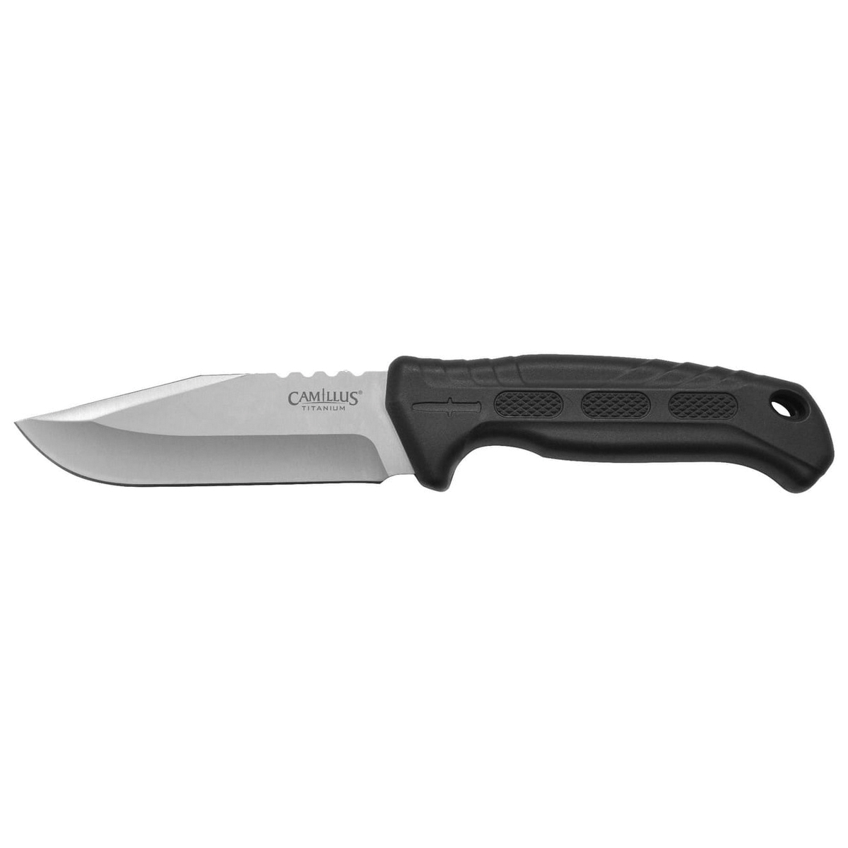 Camillus Hawker Fixed Blade Drop Point Knife, Black - CAM-19154 - Camillus