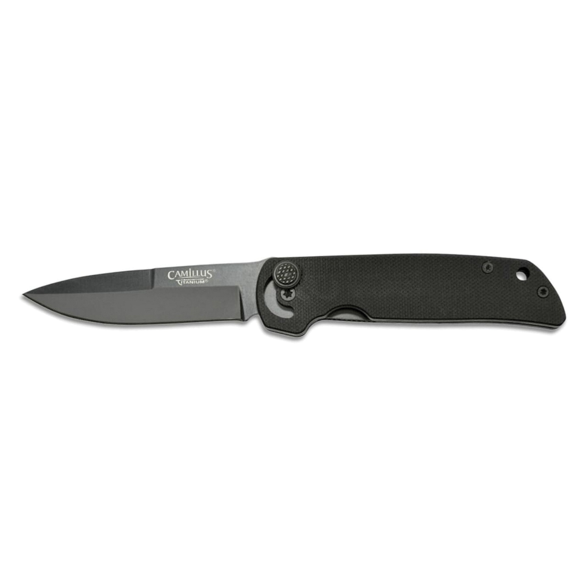 Camillus Cuda Mini Folding Drop Point Knife, Black - CAM-19637 - Camillus
