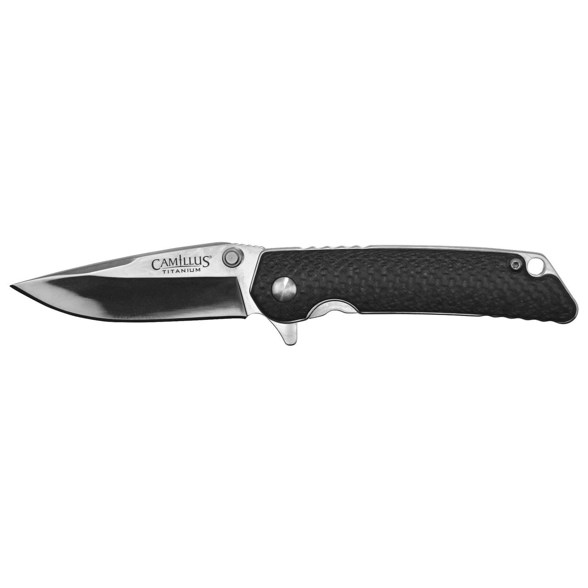 Camillus TRC Folding Knife Drop Point Black/Silver - Durable, Lightweight and Reliable Handle - CAM-19814 - Camillus