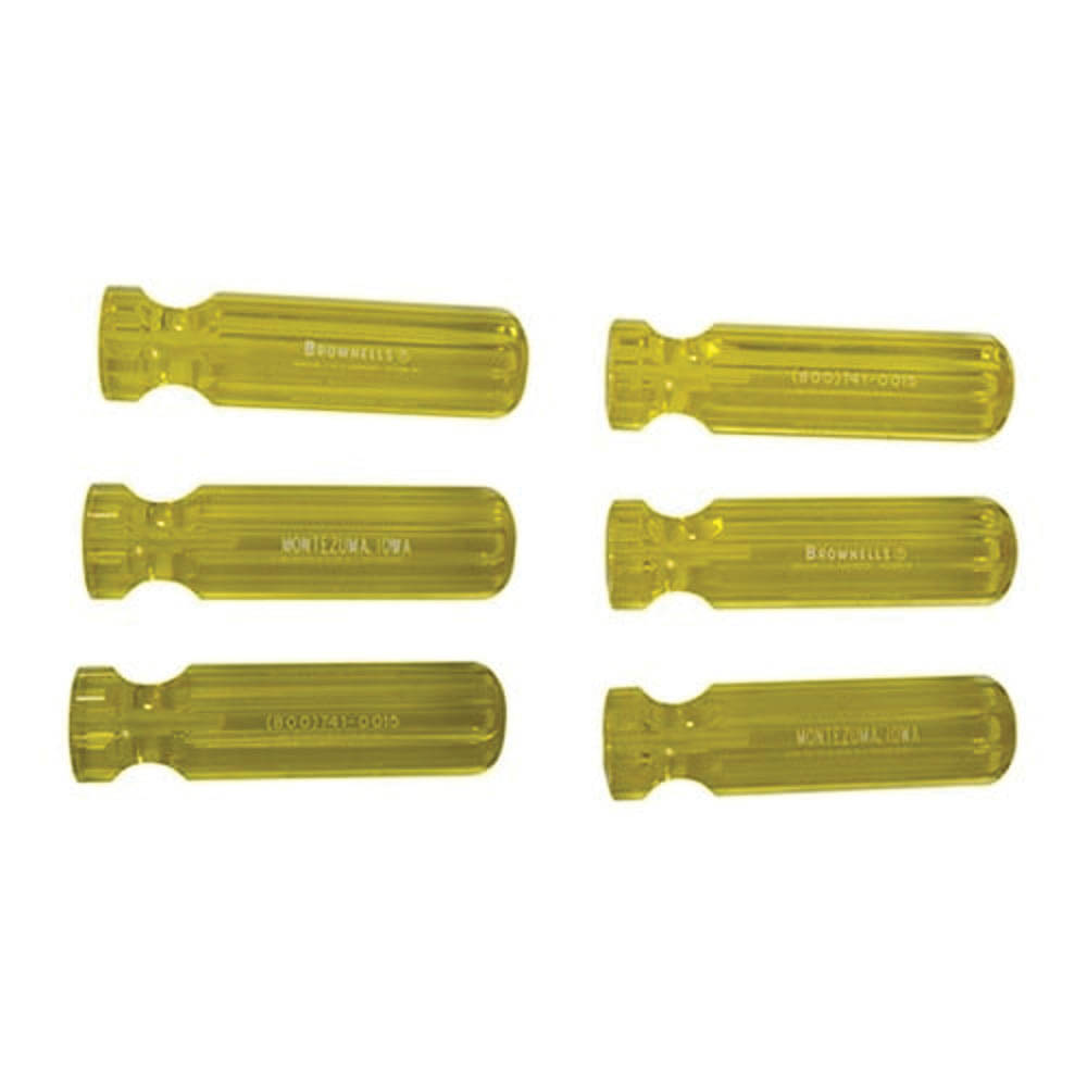 Brownells L2 Molded Plastic Tool Handle, Yellow Pack of 6 - Brownells