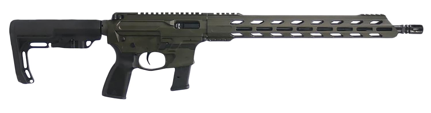 Live Free Armory LFA Challenger 9mm 16" AR Rifle, OD Green - LF9CH85023 - Live Free Armory