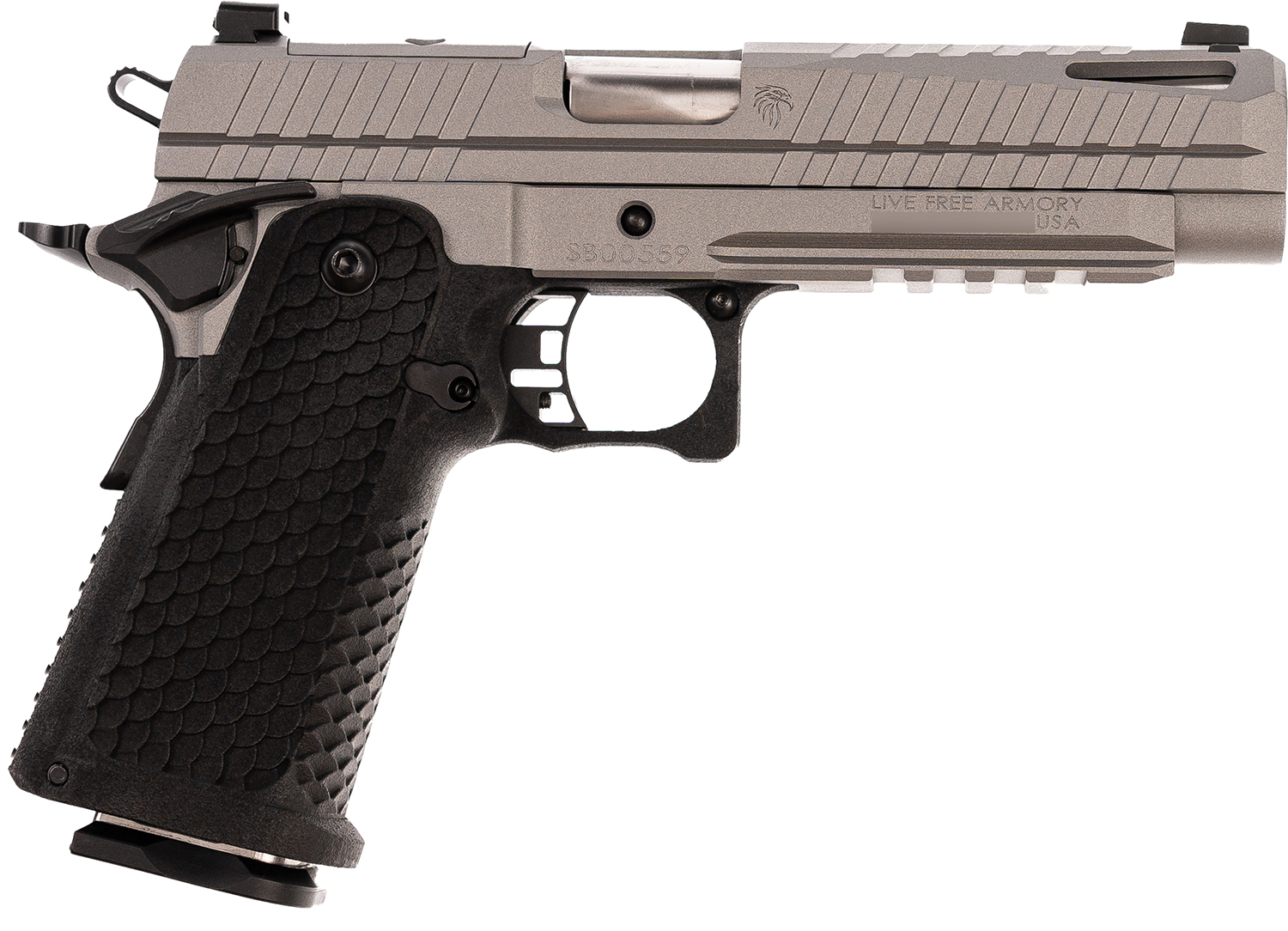 Live Free Armory Apollo 11 Full-Size 9mm 4.90" Pistol 17rds, Elite Gray - LFAPF81203 - Live Free Armory