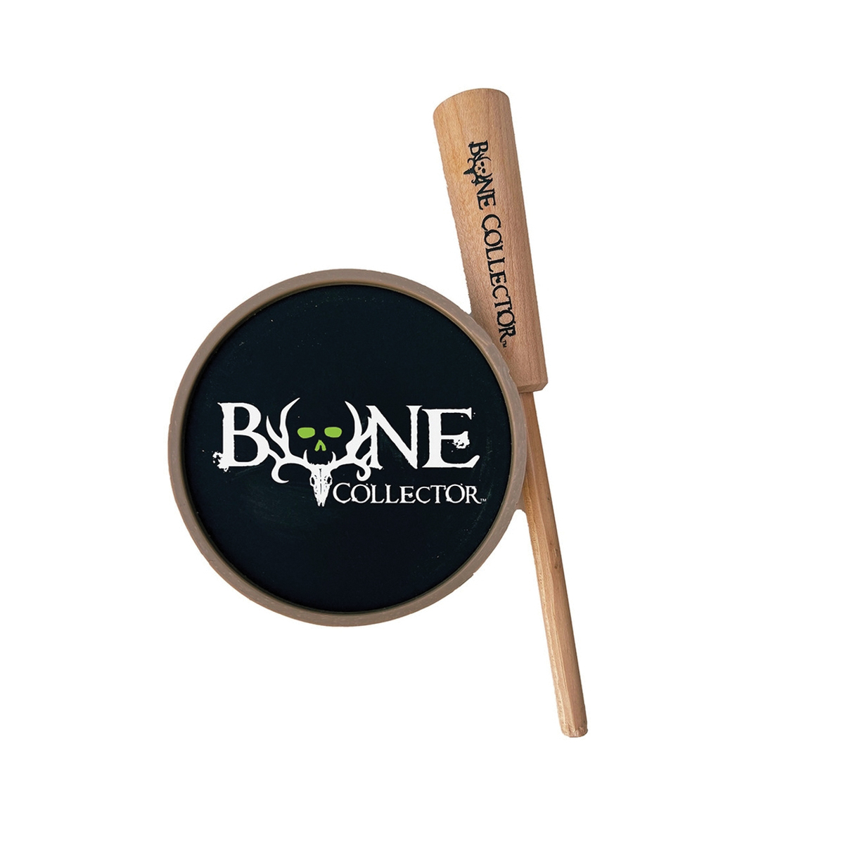 Bone Collector Lights Out Aluminum Turkey Pot Call, Black/Brown - Bone Collector