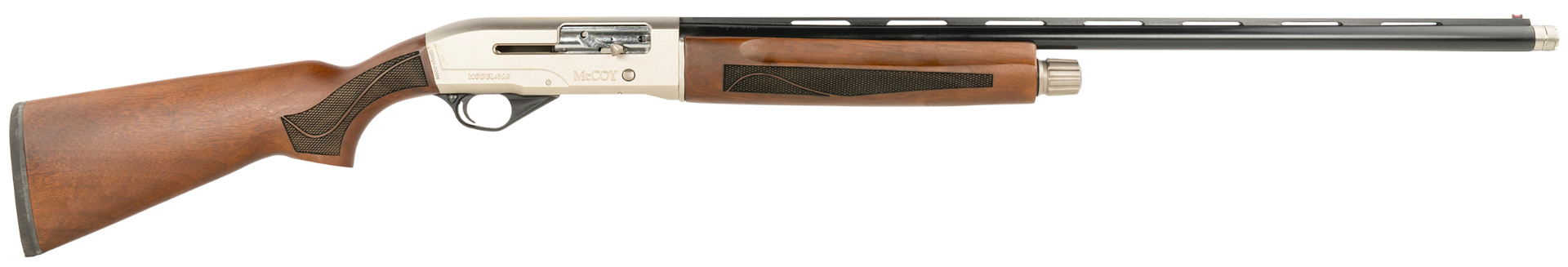 McCoy MC12W 12 Gauge 28" 4rd Semi-Auto Shotgun, Walnut/Nickel - ASH12W - Mccoy