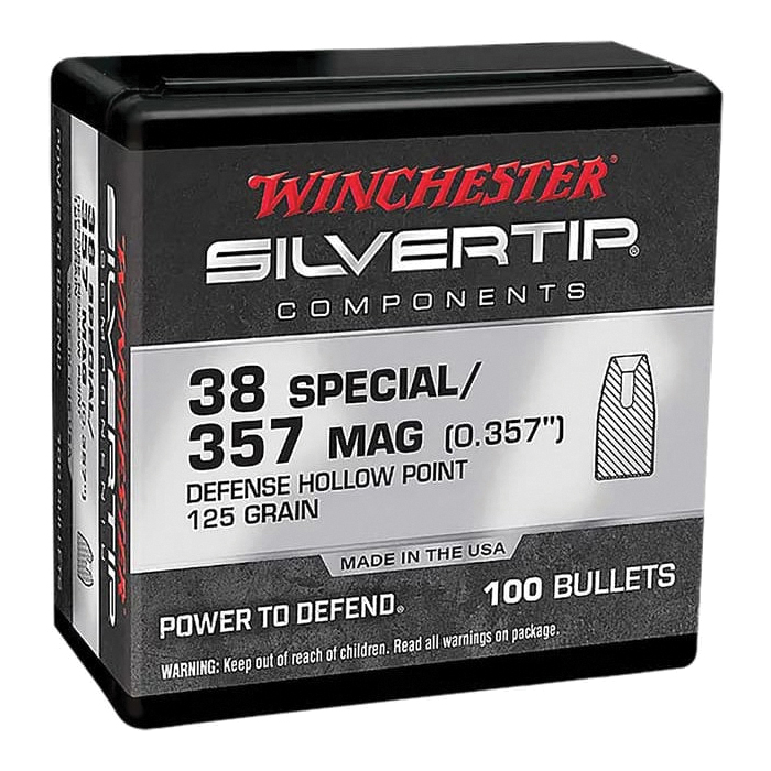 Winchester .38 Special HP Pistol Bullet, 125 gr 0.357" 100rds - Winchester