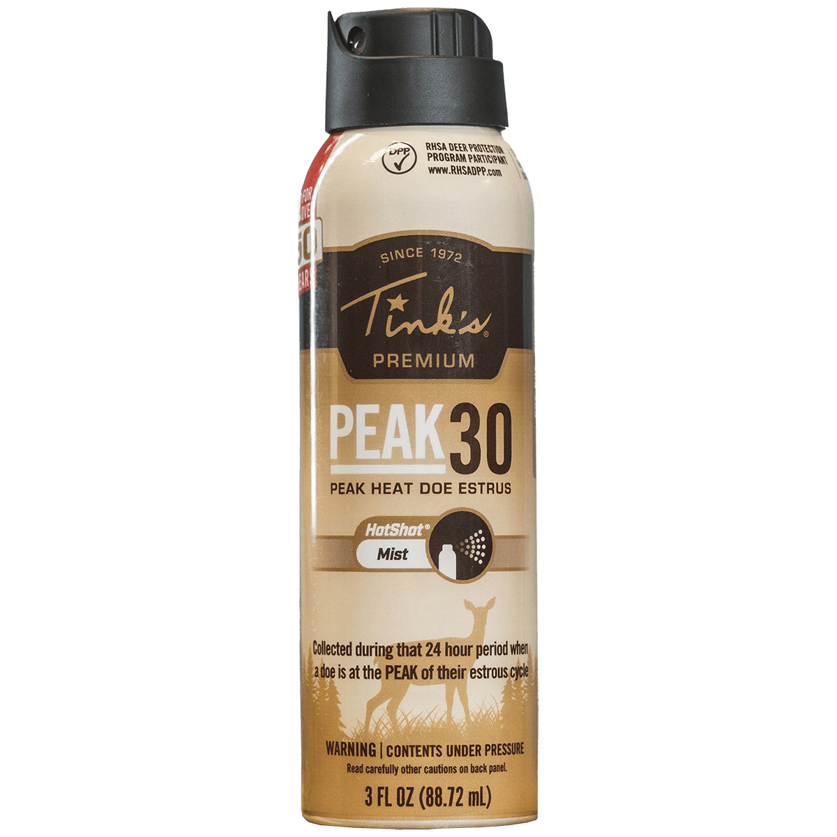 Tink's PEAK30 Premium Doe Estrus Hot Shot Deer Urine Mist, 3 oz Can - Tinks