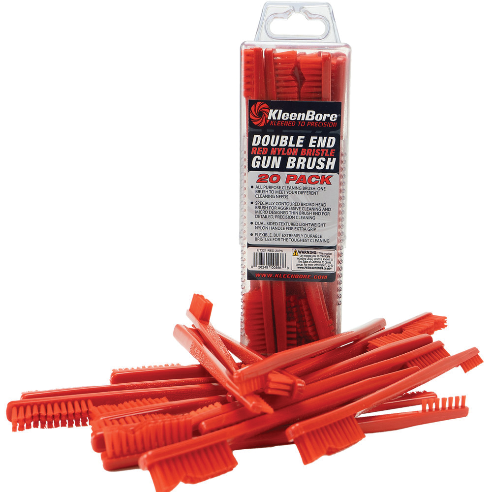 KleenBore Double End Utility Brush, Red Pack of 20 - Kleenbore