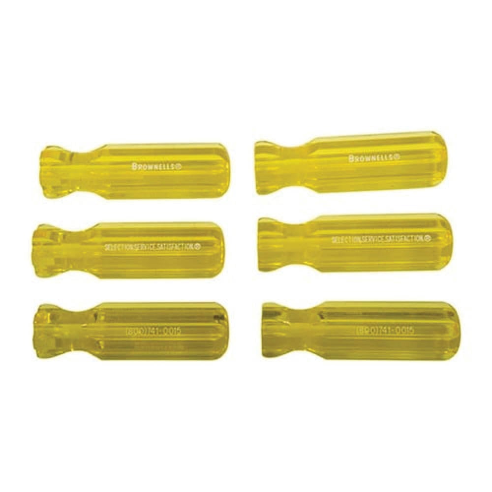 Brownells L4 Molded Plastic Tool Handle, Yellow Pack of 6 - Brownells