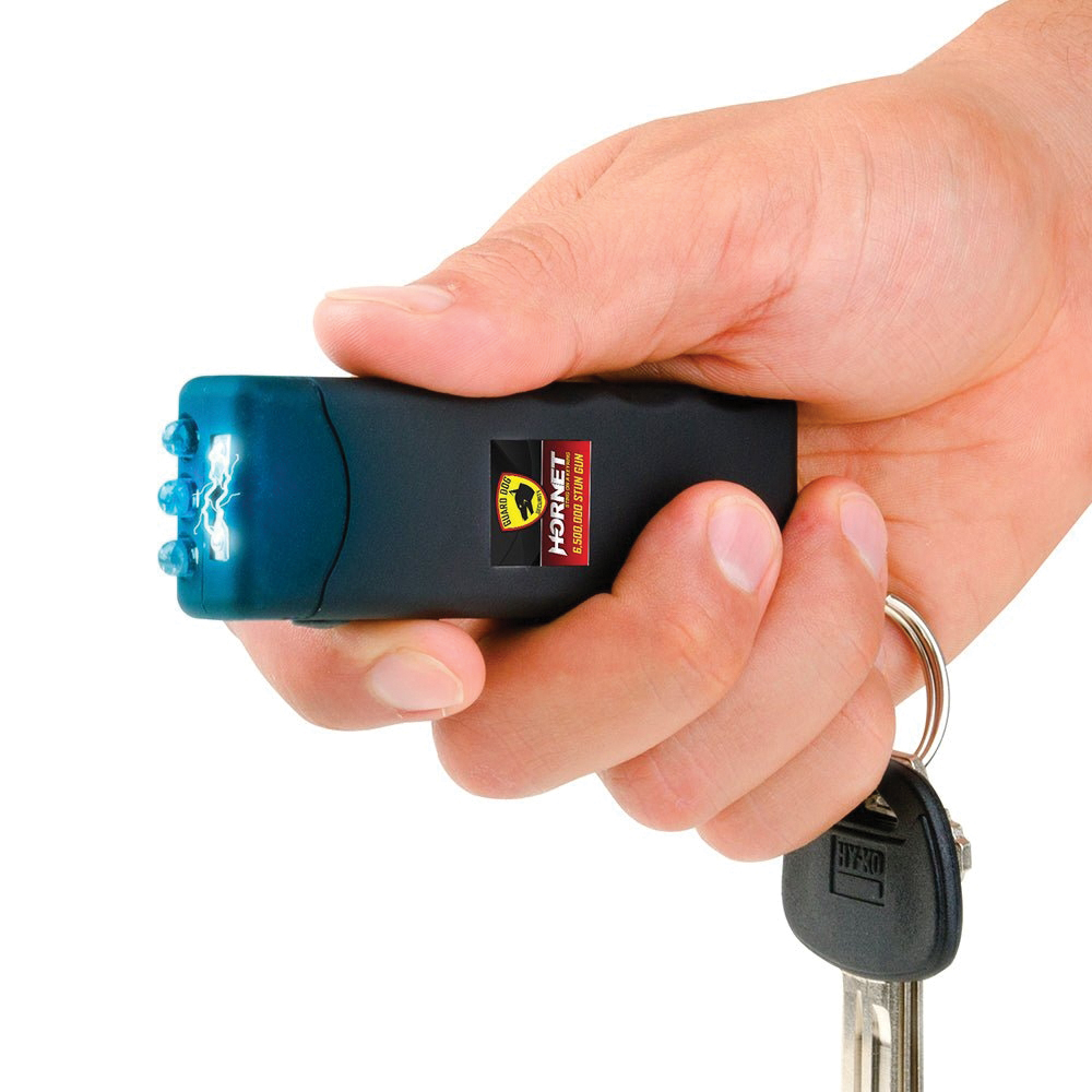 Guard Dog Hornet 1.10" x 3.80" Rechargeable Stun Gun w/Flashlight, Black - Guard Dog