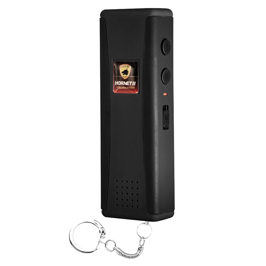 Guard Dog Hornet 2 1.20" x 4" Rechargeable Stun Gun w/Flashlight, Black