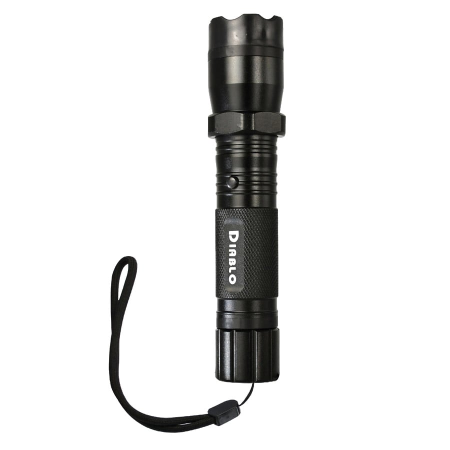 Guard Dog Diablo 1.10" x 6.60" Rechargeable Stun Gun w/Flashlight, Black