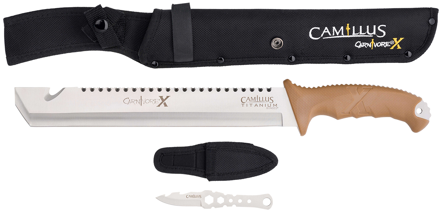 Camillus Carnivore X Machete w/ Trimming Knife, Tan - CAM-19236-003 - Camillus