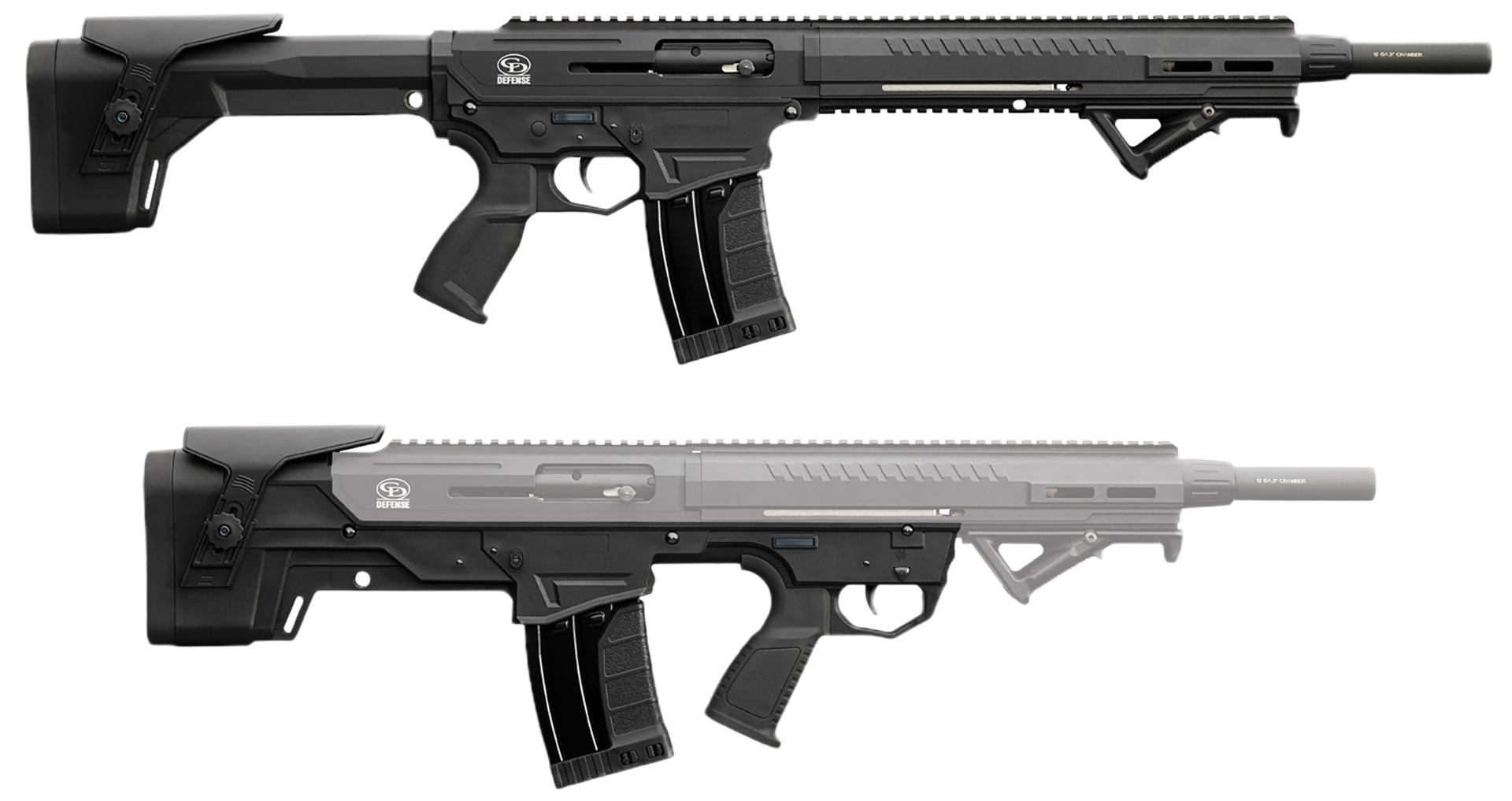 Charles Daly Hyrda 902 Combo 12/18.7" Semi-Auto Shotgun, Black - 930.364 - Charles Daly