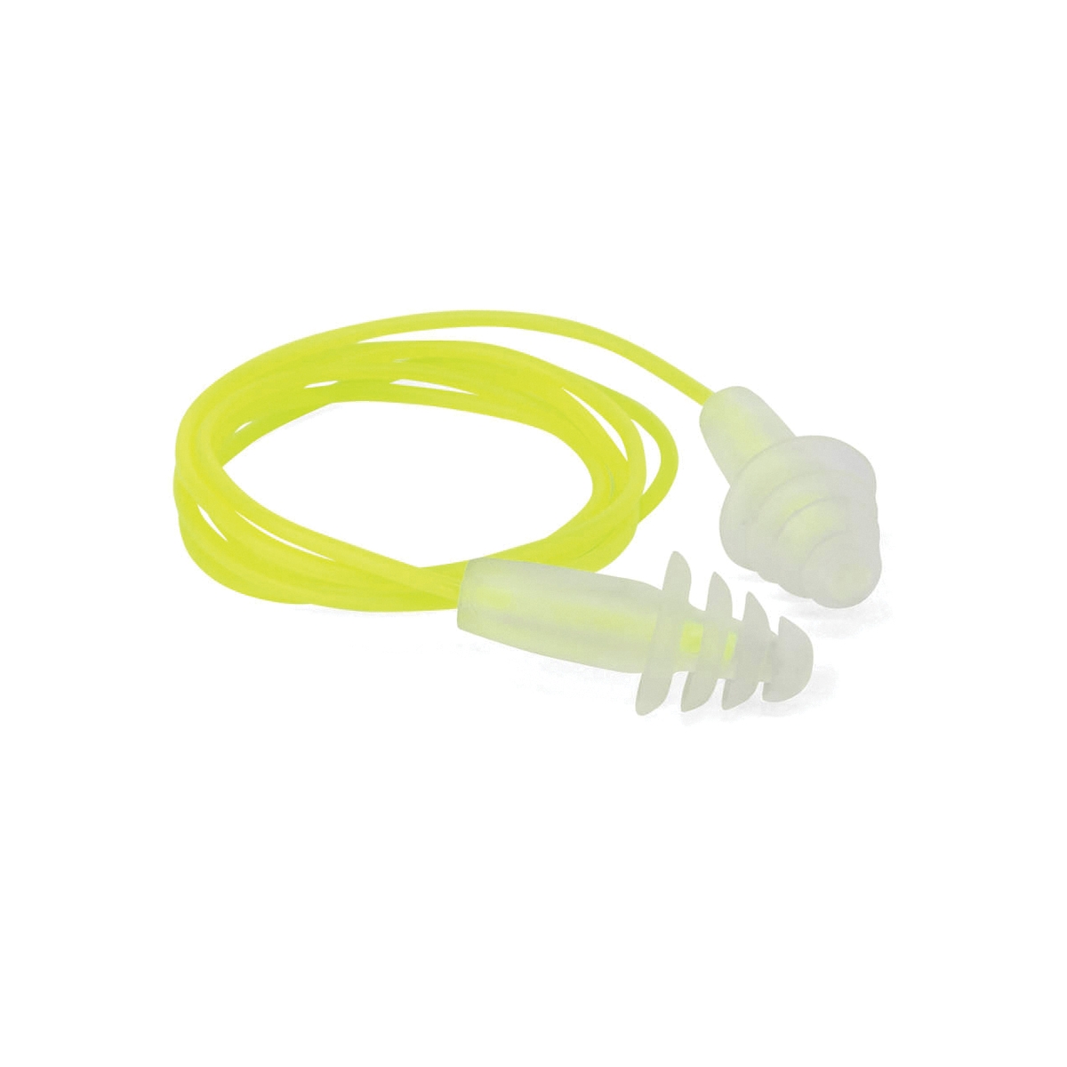 Radians FP43HV 27 dB High Visibility Reusable Earplugs Blister Pack, Green/Clear - Radians